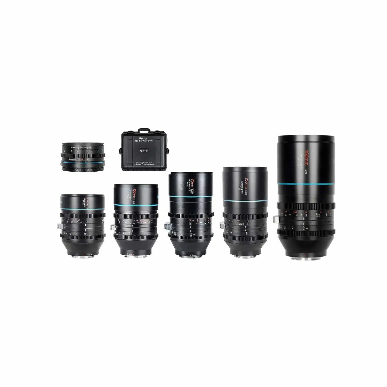Sirui Venus T2.9 Anamorphic 5 Lens Kit with Adapter for Canon RF - cambuy-lives Sirui Venus T2.9 Anamorphic 5 Lens Kit with Adapter for Canon RF - cambuy-lives